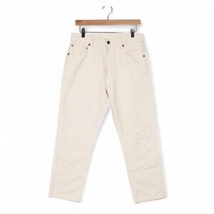 6397 Jeans Shorty in Chalk White Button Fly Straight Leg MSRP $275